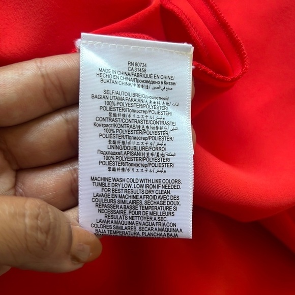 BCBGMAXAZRIA Halter Mesh Red Mini Dress - Picture 7 of 10